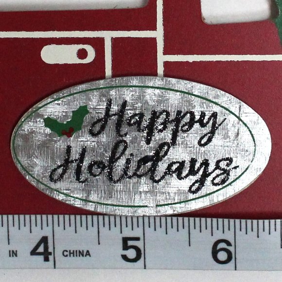 Happy Holidays Hanging Christmas Tree Presents Red Delivery Truck - Picture 5 of 5